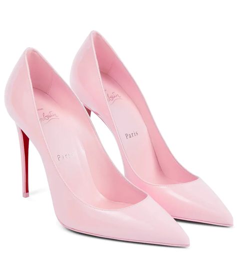 Christian Louboutin Kate 100, Skor Sneakers, Dr Shoes, Shoe Inspo, Hot Shoes, Pink Heels, Girly Stuff, Patent Leather Pumps, Mode Streetwear