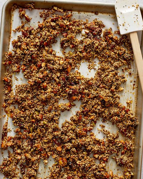 Soft & Chewy Granola | The Kitchn Soft Chewy Granola Recipe, Soft Granola Recipe, Chewy Granola Recipe, Granola Ideas, Soft Granola, Homemade Breakfast Recipes, Healthier Baking, Granola Recipe Healthy, Healthy Granola Bars