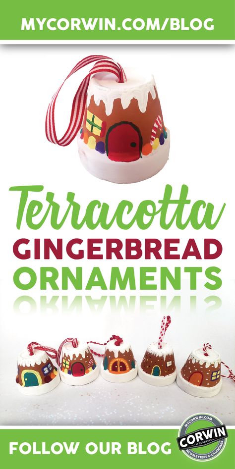 Terracotta Gingerbread House, Terra Cotta Gingerbread House, Gingerbread House Ornaments, Ginger Bread House Diy, Primitive Christmas Decorating, Gingerbread Christmas Tree, Gingerbread Diy, Terra Cotta Pot Crafts, Gingerbread Ornaments