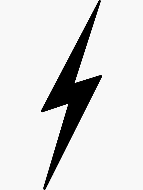 "black lightning bolt" Sticker by Morgancreations | Redbubble Lightnight Bolt, Hk Edit, Lightning Bolt Wallpaper, Law Wallpaper, Black Lightening, Trafalgar Law Wallpapers, Bison Logo, Lightning Bolt Tattoo, Lightning Bolt Logo