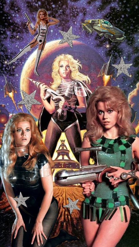 Vintage Space Costume, Barbarella Outfits, Barbarella Aesthetic, Barbarella Costume, 60s Aesthetic Art, Barbarella Movie, Retro Futurism Fashion, Jane Fonda Barbarella, Vintage Sci Fi