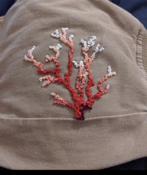 Shell Embroidery, Jellyfish Embroidery, Embroidery Ocean, Sea Embroidery, Shrimp Embroidery, Coral Embroidery, Ocean Hand Embroidery, Ocean Embroidery, Embroidery Coral