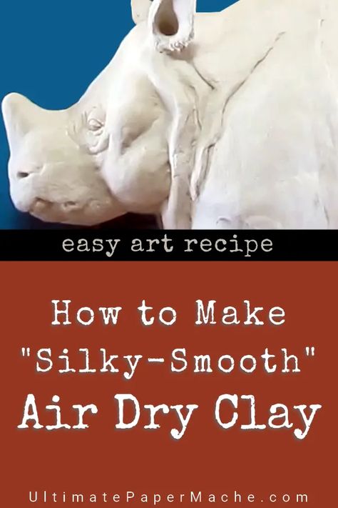 Make Air Dry Clay, Air Dry Modeling Clay, Clay Recipes, Clay Recipe, Craft Recipes, Homemade Clay, Paper Mache Clay, Diy Air Dry Clay, Air Dry Clay Projects