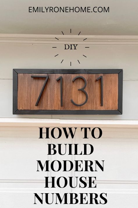 modern DIY house numbers