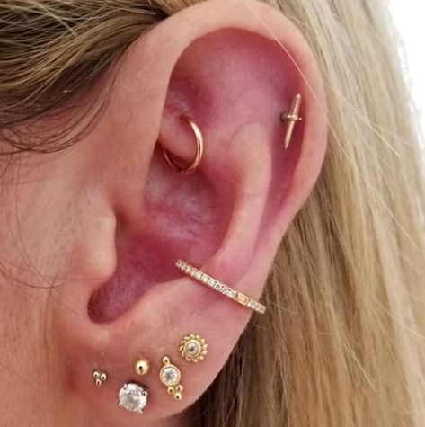 Conch piercings