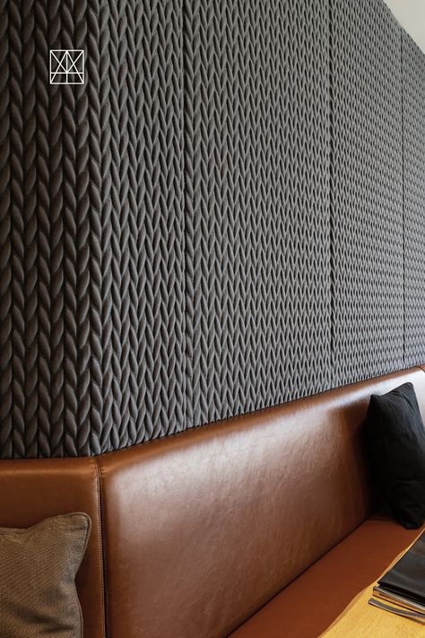 Woven from Merino Wool, Casalis Cello is a 3D textile with fantastic acoustic properties and luxurious texture.This singular 3D fabric is designed to create air pockets that are soft to the touch yet have a striking visual effect. #acousticdesign #acousticpanels #partitionwalls #wallsystems #demisingwalls #impactacoustic #AcousticCeilingPanels #ceilingcloud #floatingceiling #ceilingpanel #ecodesigns #habitatmatter Floating Ceiling, Tv Wall Panel, Japanese Inspired Home, Fabric Wall Panels, Acoustic Wall Panel, Leather Wall Panels, Fabric Covered Walls, Acoustic Ceiling Panels, Acoustic Fabric