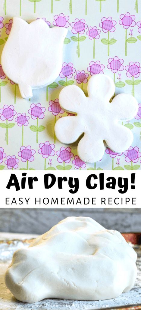 Easy Air Dry Clay Recipe - Little Bins for Little Hands Bake Clay Recipe, Homemade Air Dry Clay, Air Dry Clay Recipe, Easy Air Dry Clay, Sensory Recipes, Modeling Clay Recipe, Homemade Clay Recipe, Flower Wall Hanging Decor, Room Hanging Decor