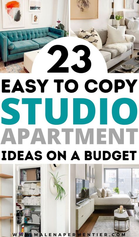 studio apartment ideas on a budget Define Space In Open Concept, Studio Apartment Paint Ideas, Open Concept Studio Apartment, Studio Apartment Organization, Studio Apartment Storage, Nyc Studio Apartments, Arranging Furniture, Small Studio Apartment Decorating, Cozy Studio Apartment