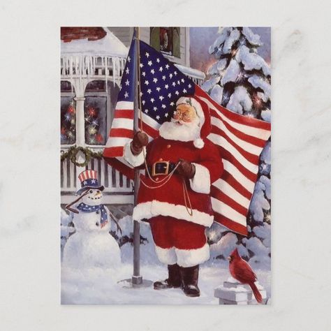 Newlywed Christmas, Patriotic Christmas, Holiday Postcard, Christmas Holiday Cards, Santa Clause, Holiday Postcards, Christmas Stickers, Christmas Pictures, Christmas Wallpaper