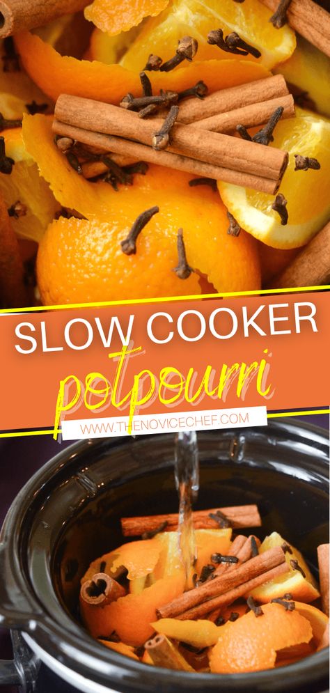 Crockpot Potpourri, Orange Potpourri, Potpourri Recipe, Fall Potpourri, Air Freshener Recipes, Fall Smells, Homemade Potpourri, Simmer Pot Recipes, Fall Crockpot Recipes