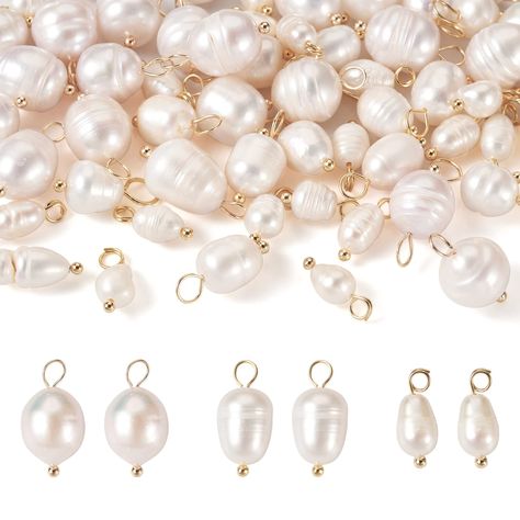 PRICES MAY VARY. Feature: these pearl charms are show delicate and noble appearances, with natural color and high luster, create unique beauty for your jewelry design. 3 styles for different types of crafts. Package Included: 60pcs pearl charms, 3 style, 20pcs / style. The pendants are about 0.51~0.67 inch long, and the pearls are about 0.24~0.47 inch long, hole: 0.03 inch. Wide applications: these pearl charms are not only suitable for making jewelry projects such as necklaces, bracelets, earri Wood Pendants, Enamel Pendants, Sequin Jewelry, Bead Frames, Paper Punches, Tools Jewelry, Charms For Jewelry Making, Jewelry Pliers, Knitting Tools