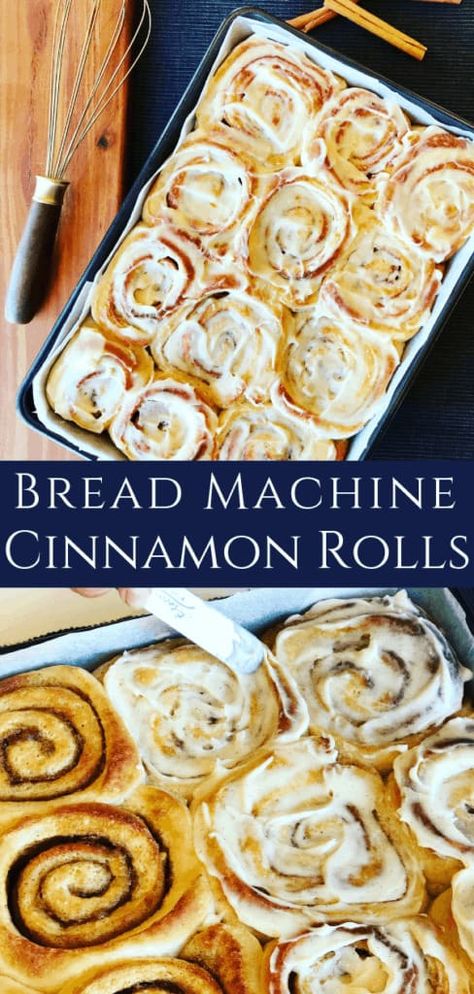 Bread Machine Cinnamon Rolls, Bread Machine Recipes Sweet, Skillet Cookie Recipe, Easy Bread Machine Recipes, Bread Cinnamon, Best Bread Machine, Cinnabon Cinnamon Rolls, Cinnamon Roll Bread, Fluffy Cinnamon Rolls