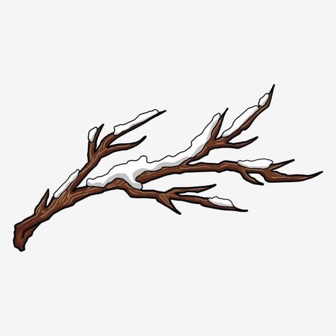 Snowy Tree Drawing, Tree Without Leaves, Snowy Branches, Snow Tattoo, Crafts Corner, Branch Drawing, Trees Png, Wedding Branches, Dry Branch