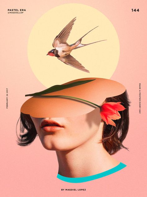 Poster Inspiration Creativity, Magdiel Lopez, Creative Collage, Graphic Trends, Cover Illustration, Seni 3d, Poster Design Inspiration, Collage Artwork, Collage Design