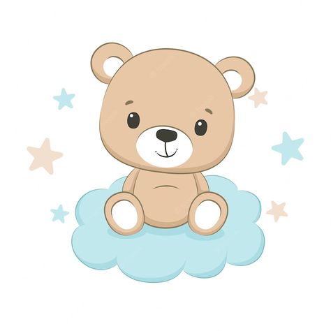 Premium Vector | A collection of cute family bears, for boys. flowers, balloons and hearts. cartoon vector illustration. Bear Vector Illustration, Gifts From Baby, Doodle Baby, Stars Illustration, Teddy Bear Cartoon, Idee Cricut, Star Illustration, Baby Motiv