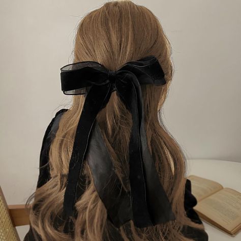 PRICES MAY VARY. Beautiful Style: Classic Black Hair Bow Clip. Beautiful Double Ribbon Tail will Look More Elegant Specially with the Tulle Ribbon. Great Quality: This Black Hair Bow is Made of Premium Velvet and Tulle Material. The Material is Skin-friendly, Soft and Comfortable to Use. Fashionable and Charming: Bow Hair Clip is Popular by Ladies and Girls. It can Turn a Bad Hair Day to a Good Hair Day Immediately. Spice Up Your Outfit: Black Velvet Hair Bow is All Match Hair Clip. It is Easy t Velvet Hair Bow, Black Hair Bows, Bow Hairstyle, Ribbon Hairstyle, Hair Accessories Clips, Velvet Hair, Hair Accessories Gift, Ribbon Hair Bows, Ribbon Hair