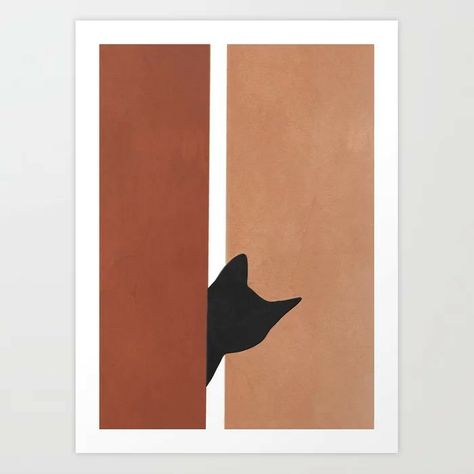 Small Pictures To Draw, Peek Illustration, Horizontal Painting Ideas, Rectangle Artwork, Society6 Prints, Horizontal Artwork, Vertical Artwork, Wall Art Idea, Wall Art Paint