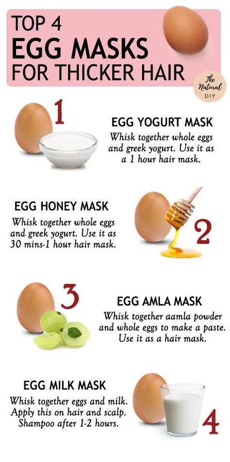 Egg Masks For Thicker Hair Hair Mask For Hair Growth, Hair Thickening Remedies, Mask For Hair Growth, Egg Hair Mask, Mask For Hair, Egg Mask, Egg For Hair, Hair Mask Recipe, Homemade Hair Treatments