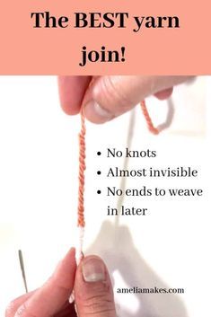 Weave In Ends Knitting, Joining Yarn Crochet, Yarn Join, Join Yarn, Joining Yarn, Magic Knot, Knitting Hacks, Knitting Help, Crochet Hack