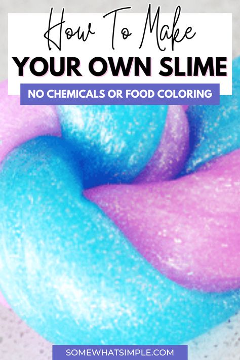 Non Messy Slime Recipe, Slime Recipe No Borax Easy, Fun Slime Recipes, Non Toxic Slime Recipes Kids, Simple Slime Recipe Kids, Cornstarch Slime Recipe, Non Sticky Slime Recipe Easy, Nickelodeon Slime Recipe, Slime Ingredients List