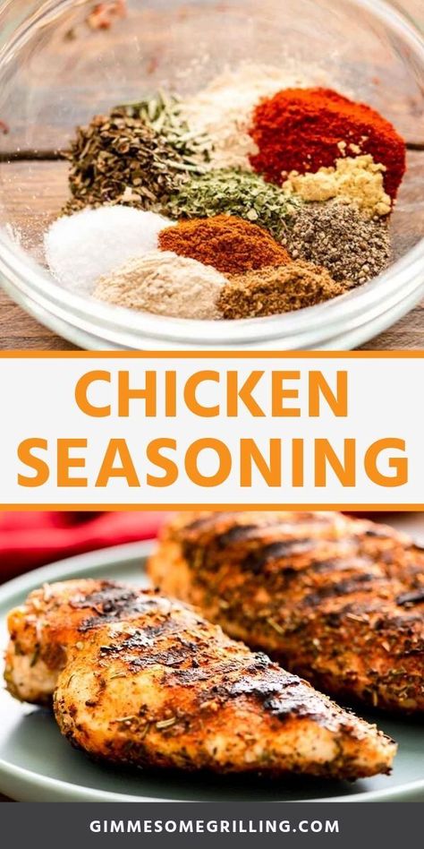 Best Grilled Chicken Seasoning, Season For Chicken, Seasoning For Grilled Chicken, Easy Chicken Seasoning, Grilled Chicken Seasoning, Best Chicken Seasoning, Bird Recipes, Chicken Seasoning Recipes, Man Recipes