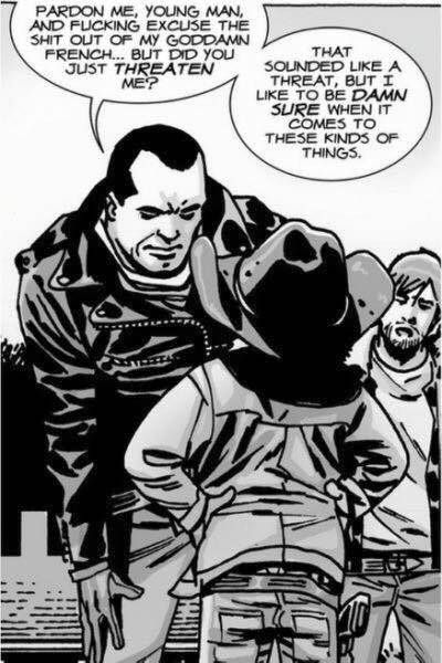 Negan Comics, Negan And Carl, Negan Lucille, Negan Walking Dead, Twd Comics, Talking To The Dead, The Walking Dead Tv, Fear The Walking Dead, Stuff And Thangs