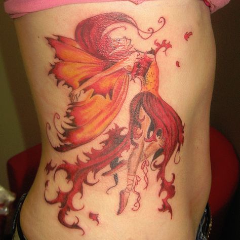 29 Enthusiastic Fairy Tattoo Designs Fairy Tattoo Ideas, Girl Side Tattoos, Small Angel Wing Tattoo, Fairy Tattoos, Phönix Tattoo, Fire Fairy, Sister Tattoo, Fairy Tattoo Designs, New Tattoo Designs