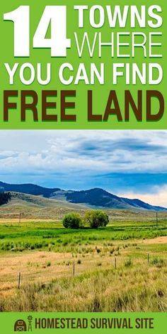 There are several small towns where you can get a free land with paved streets and access to utilities. You'll have to build your own house, but it's still a pretty great deal. #offgrid #offgridliving #homesteading #homestead Homestead Land, Free Land, Cheap Land, Survival Garden, Homesteading Diy, Homestead Farm, Homesteading Skills, Urban Homesteading, Build Your Own House