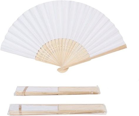 Sepwedd 50pcs White Paper Hand Fan White Bamboo Folding Fan Handheld Fans Paper Folded Fan for Wedding Party and Home Decoration Fan For Wedding, Balloon Lanterns, Paper Hand Fans, Christmas Wedding Favors, Summer Wedding Ceremony, Hand Fans For Wedding, Paper Candle, Chinese Fan, Led Balloons