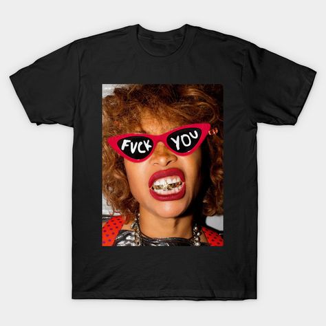 Erykah Badu f*ck Style Trand Glasses -- Choose from our vast selection of Crewneck and V-Neck T-Shirts to match with your favorite design to make the perfect custom graphic T-Shirt. Pick your favorite: Classic, Relaxed Fit, V-Neck, Tri-Blend, Dolman Extra Soft Tri-Blend, Slouchy V-Neck, Slouchy, Premium, Heavyweight, Curvy, Ringer, and Curvy V-Neck. Customize your color! For men and women. Neo Soul Outfits Black Women, Graphic T Shirts Street Style, Graphic Tee Outfit Black Women, Closet Revamp, All Black Party, Women Graphic Tees, Tee Outfits, Jordan 1 Outfit, 90s Summer