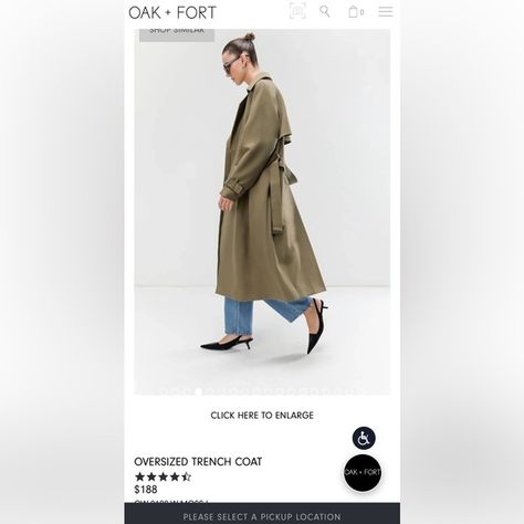 Oak and Fort oversize trench coat brand new Oak And Fort Trench Coat, Oversize Trench Coat, Oversized Trench Coat, Oak Fort, Oak And Fort, Duster Coat, Fort, Trench Coat, Blazer