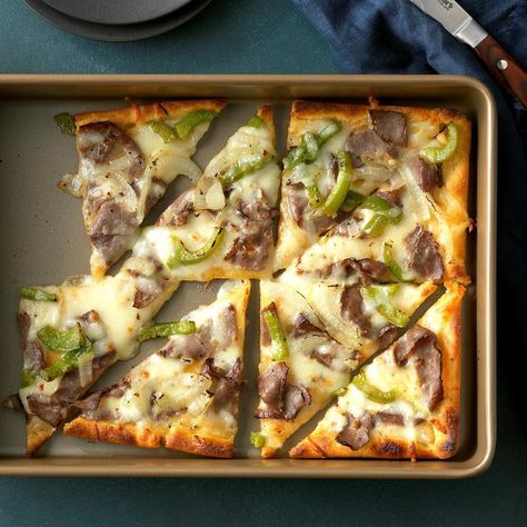 Cheese Steak Pizza, Philly Cheesesteak Pizza, Philly Cheese Steak Pizza, Cheesesteak Pizza, Cheese Steaks, Steak Pizza, Cheese Steak Sandwich, Cheese Steak, Philly Cheese