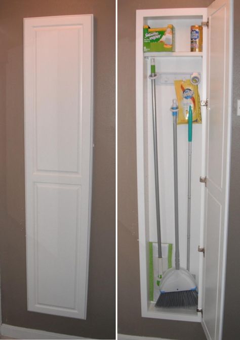 7 Broom-Closet Storage Solutions for Kitchens of Any Size Mop Storage, Broom Storage, Lady Decluttered, Kitchen Wall Storage, Utility Closet, Bedroom Closet Storage, Broom Closet, Simple Work, Closet Cabinets