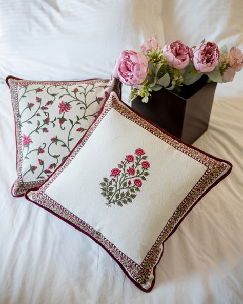 Women's Ethnic Collection embraced with love from India. Dresses, Kurti, Saares, Suit Sets, Accessories, Footwear, Home & Decor. Indian Cushions, Embroidered Pillows, Cushion Covers Online, Cushion Embroidery, Bantal Sofa, Floral Cushion Covers, Block Printed Pillows, Cushion Cover Designs, Floral Cushions