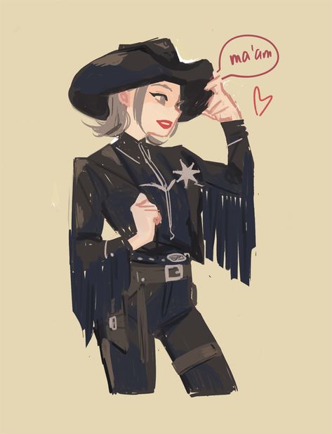 Cowboy Character Design, Cowboy Aesthetic, Cowgirl Art, Cowboy Art, Kpop Drawings, Fashion Design Drawings, Dnd Characters, Girl Drawing, Character Illustration