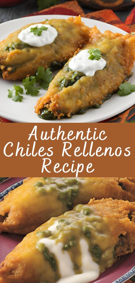 Authentic Chiles Rellenos Recipe | Cheff Recipes Chili Relleno With Meat, Meat Stuffed Chile Rellenos, How To Make Chili Rellenos Recipe, Mexican Chile Relleno, Chile Riano Recipe, Chili Rellano Recipe Easy, Chili Reano Recipe Chile Relleno, Chill Relleno Recipe, Fried Chili Relleno Recipe