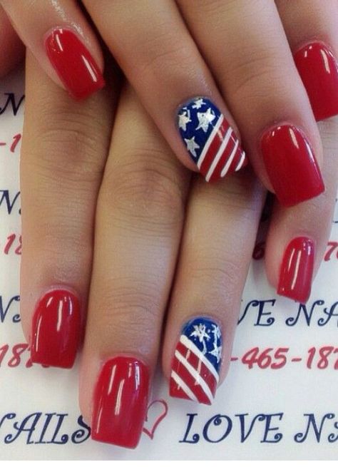 Patriotic Nails Design French Tip, American Flag Nail Art, Usa Nail Art, Nail Art 4th Of July, 4th Of July Acrylic Nail Designs, Americana Nail Designs, Fun 4th Of July Nails, Red 4th Of July Nails, Usa Nails 4th Of July