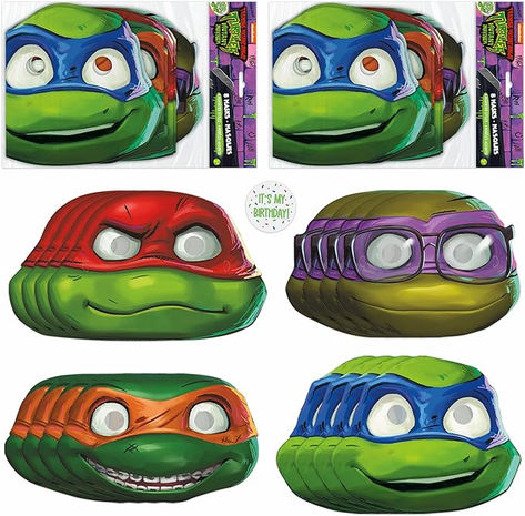 Unique Ninja Turtle Birthday Party Supplies - Party Masks (Pack of 16) and Sticker #ad #TMNT #ninjaturtles #birthdaypartyideas #teenagemutantninjaturtles Tmnt Party Decorations, Ninja Turtle Birthday Party, Ninja Turtle Theme Party, Ninja Turtle Mask, Turtle Birthday Party, Ninja Turtle Theme, Turtle Birthday Parties, Tmnt Birthday, Ninja Turtles Birthday Party