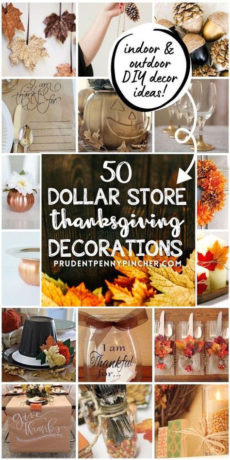 Decorate for Thanksgiving on a budget with these DIY dollar store thanksgiving decor ideas. From thanksgiving centerpieces to DIY thanksgiving wreaths, there are plenty of DIY thanksgiving decorations to choose from. There are thanksgiving decor ideas for the whole home including indoor and outdoor thanksgiving decorations that can be made with dollar tree supplies. Dollar Tree Thanksgiving, Thanksgiving Decorations Diy, Diy Thanksgiving, Thanksgiving Diy, Mason Jar Crafts Diy, Halloween Tags, Thanksgiving Centerpieces, Christmas Custom, Thanksgiving Parties