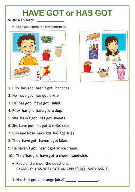 Have got - has got online worksheet for 3RD GRADE English Worksheets For 3rd Grade, Has Or Have, English 3rd Grade Worksheets, 3rd Grade English Activities, Have Or Has Worksheet, Has Got Have Got Worksheets, Have Has Worksheets For Kids, Have Has Worksheets, Have Got Grammar