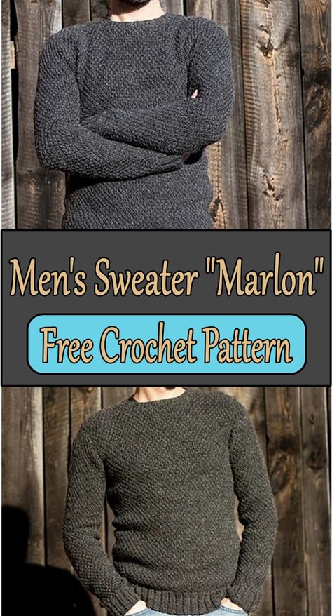 Knitting Man Sweaters, Crochet Men's Sweater, Men’s Sweater Crochet Pattern Free, Men Sweater Crochet, Mens Sweater Crochet Pattern, Crochet Sweater Man, Men’s Crochet Sweater Ideas, Mens Crochet Sweater Pattern Free, Mens Crochet Patterns