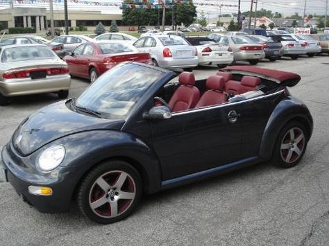 2005 Volkswagen New Beetle Dark Flint Edition Convertible Dark Grey Flint Metallic Exterior Color Bordeaux Red Interior Vw Beetle Convertible, Vw Super Beetle, Volkswagen Beetle Convertible, Vw New Beetle, Volkswagen New Beetle, Beetle Car, Cool Car Accessories, Beetle Convertible, Volkswagen Car