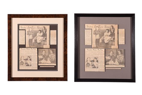 Framed Newspaper Clippings, Framing Newspaper Articles Display, Newspaper Clippings Display Ideas, Newspaper Frame Ideas, Framed Newspaper Articles, Framing Newspaper Articles, Newspaper Article Display, Custom Newspaper, Newspaper Display