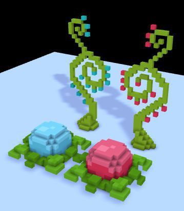 Minecraft Lotus Flower Build, Minecraft Flower Design, Minecraft Custom Flowers, Minecraft Fantasy Builds Mushroom, Big Minecraft Flowers, Minecraft Memorial Ideas, Butterfly Minecraft Build, Giant Flower Minecraft, Minecraft Big Flowers