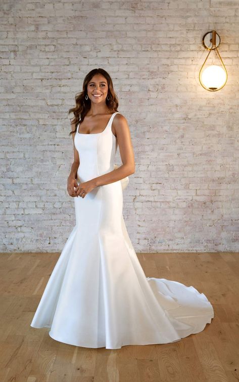 Square Neck Fit And Flare Wedding Dress, Wedding Dress With Square Neckline, Stella York Bridal, Flare Wedding Dress, Dress With Square Neckline, Stella York Wedding Dress, Kleinfeld Bridal, Bridal Elegance, Fit And Flare Wedding Dress