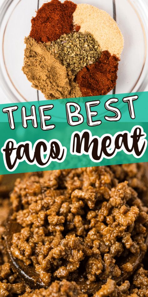 Essen, Homemade Taco Meat, Best Taco Meat, Best Taco Meat Recipe, Taco Meat Seasoning, Taco Bell Gift Card, Taco Recipes Ground Beef, Taco Meat Recipe, Ground Beef Taco Seasoning