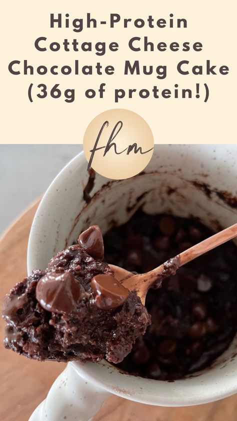 Moist, chocolatey, and packed with protein, our Cottage Cheese Mug Cake will change the way you think about protein mug cakes! Whether you need a quick snack to fuel your day or a decadent dessert to wrap up your macros for the day, this will quickly become one of your go-to's! Protein Mug Cake Vanilla, Healthy Protein Mug Cake, Macro Sweet Treats, Keto Protein Mug Cake, Cottage Cheese Mug Cake, Macros Desserts, Cottage Cheese Dessert Healthy, Bariatric Dessert Recipes, Macro Friendly Desserts