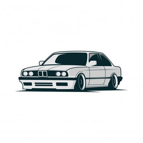 Car vector bmw Premium Vector | Premium Vector #Freepik #vector #logo #car #design #logo-design Carros Bmw, Car Logo Design, Bmw Art, Bmw E34, Jdm Wallpaper, Cool Car Drawings, Car Tattoos, Car Interior Design, Car Vector