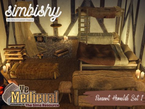 Hay Bed, Sims 4 Medieval Cc, Sims 4 Medieval, Epic Journey, The Sims Resource, Sims Resource, The Sims 4, The Sims, Sims 4