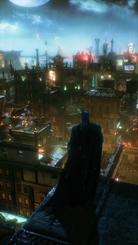 Arkham City Aesthetic, Batman Arkham Knight Suit, Batman Arkham Night, Batman Arkham Knight Wallpaper, Batman City, Arkham Games, Batman Pictures, Dc Comics Wallpaper, Bat Art